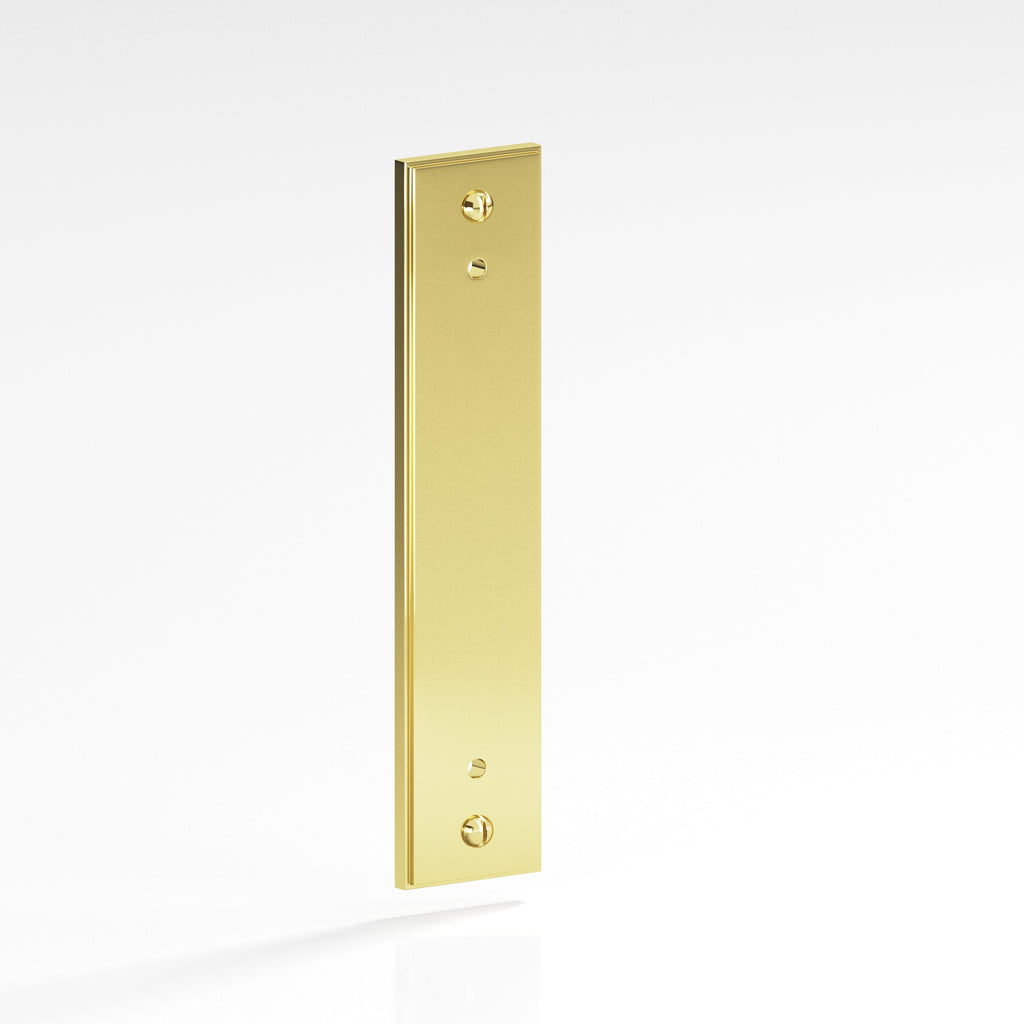 Colonial Bronze Series 9949 6" Rectangular Stepped Backplate With Exposed Finished Screws Polished Brass / 6"