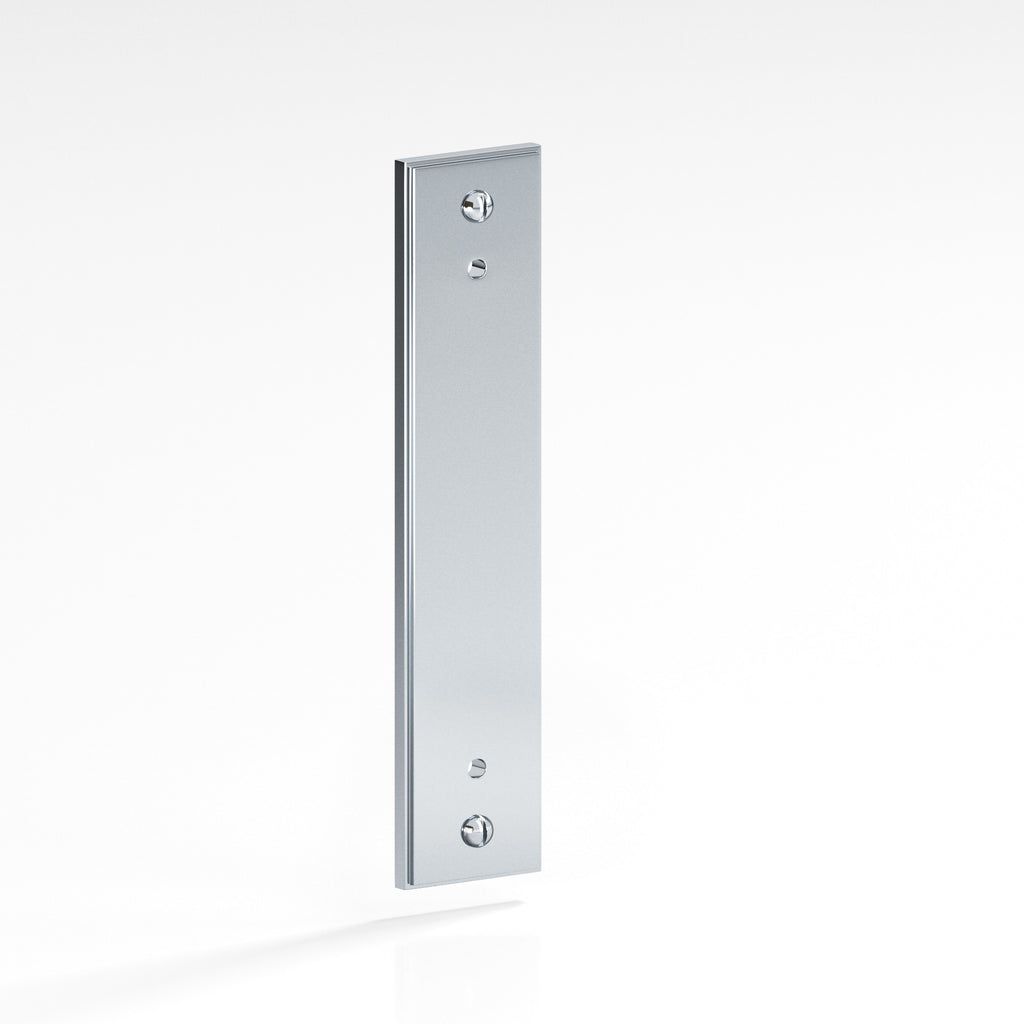 Colonial Bronze Series 9949 6" Rectangular Stepped Backplate With Exposed Finished Screws Polished Chrome / 6"