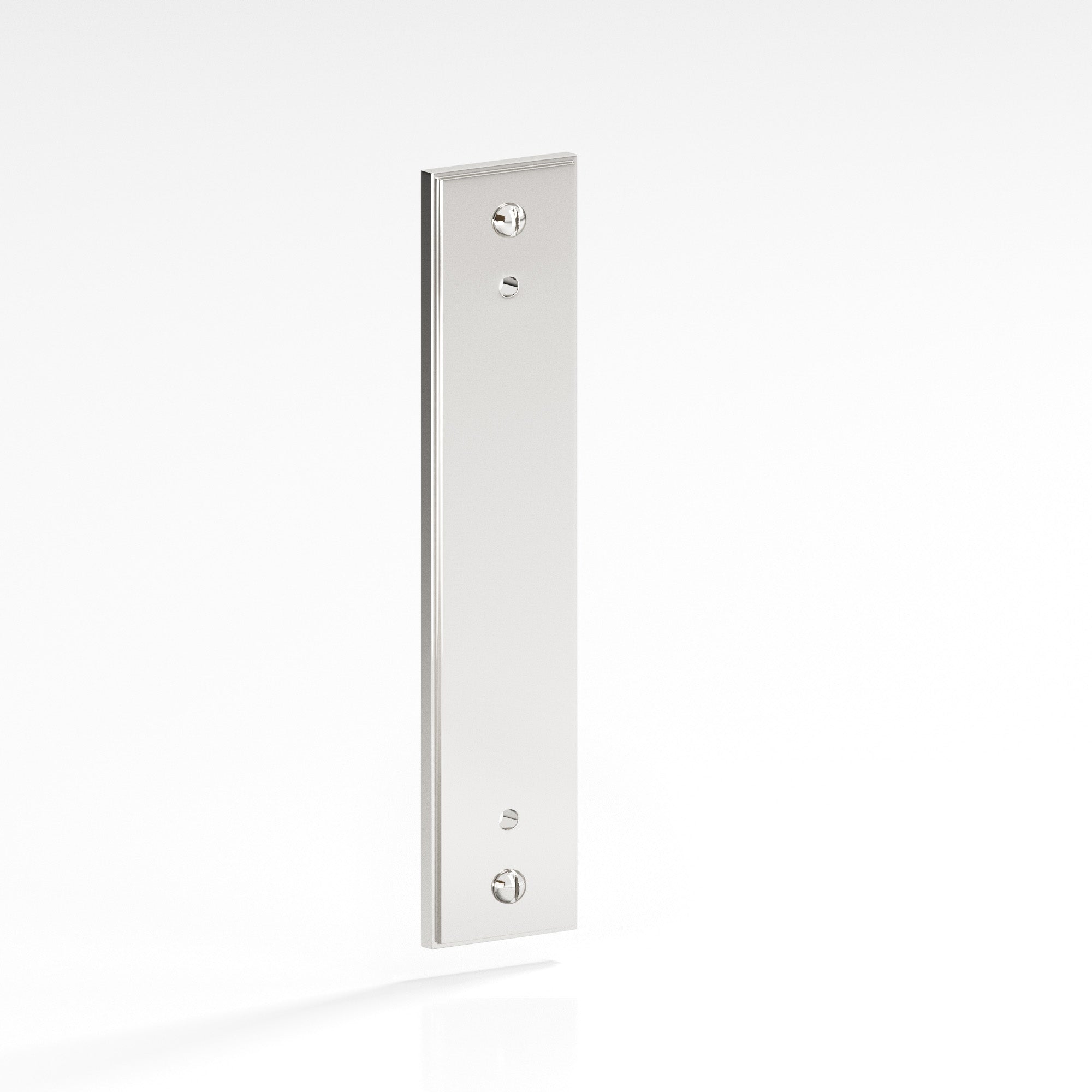 Colonial Bronze Series 9949 4" Rectangular Stepped Backplate With Exposed Finished Screws Polished Nickel / 4"