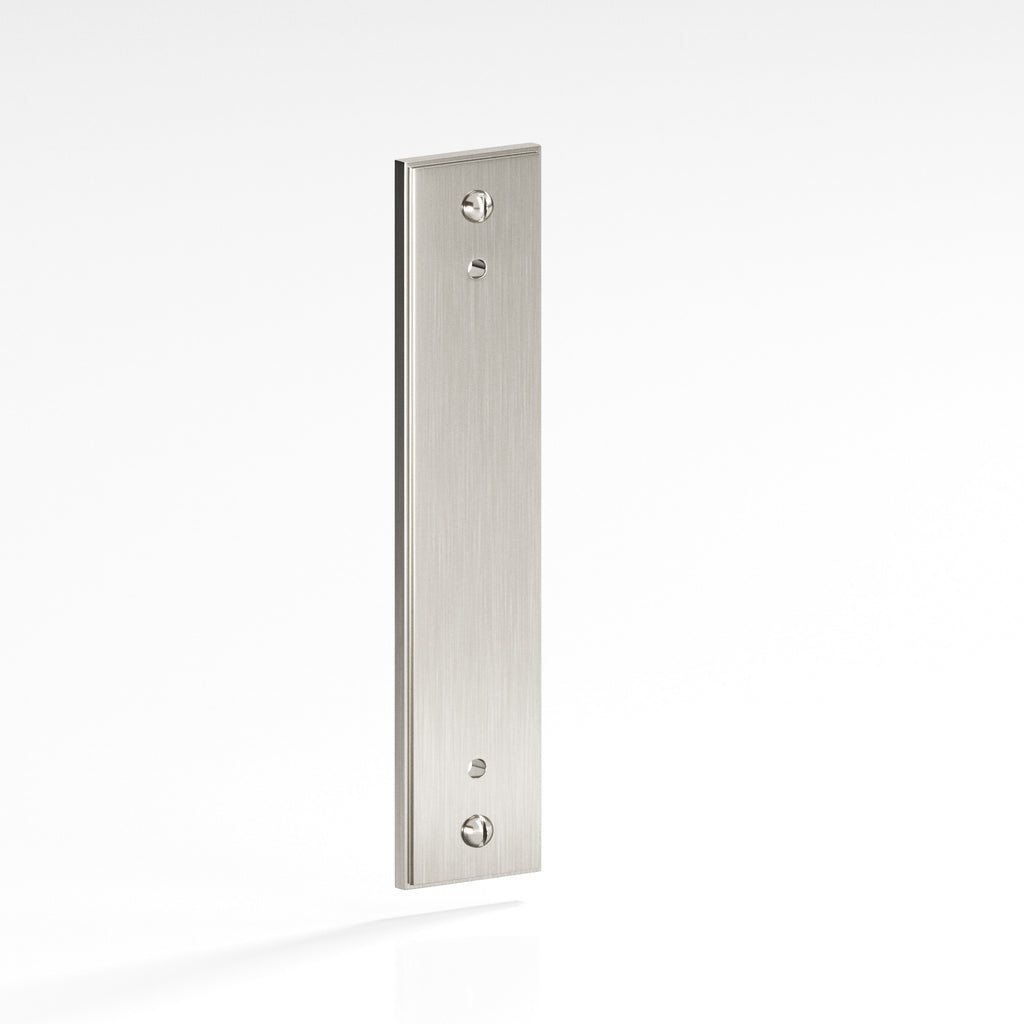 Colonial Bronze Series 9949 6" Rectangular Stepped Backplate With Exposed Finished Screws Satin Nickel / 6"