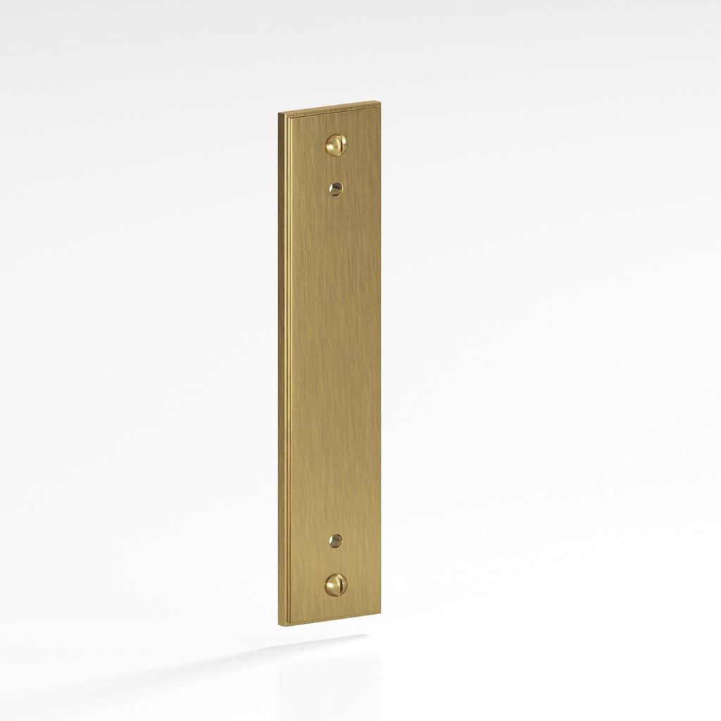 Colonial Bronze Series 9949 8" Rectangular Stepped Backplate With Exposed Finished Screws Antique Brass / 8"