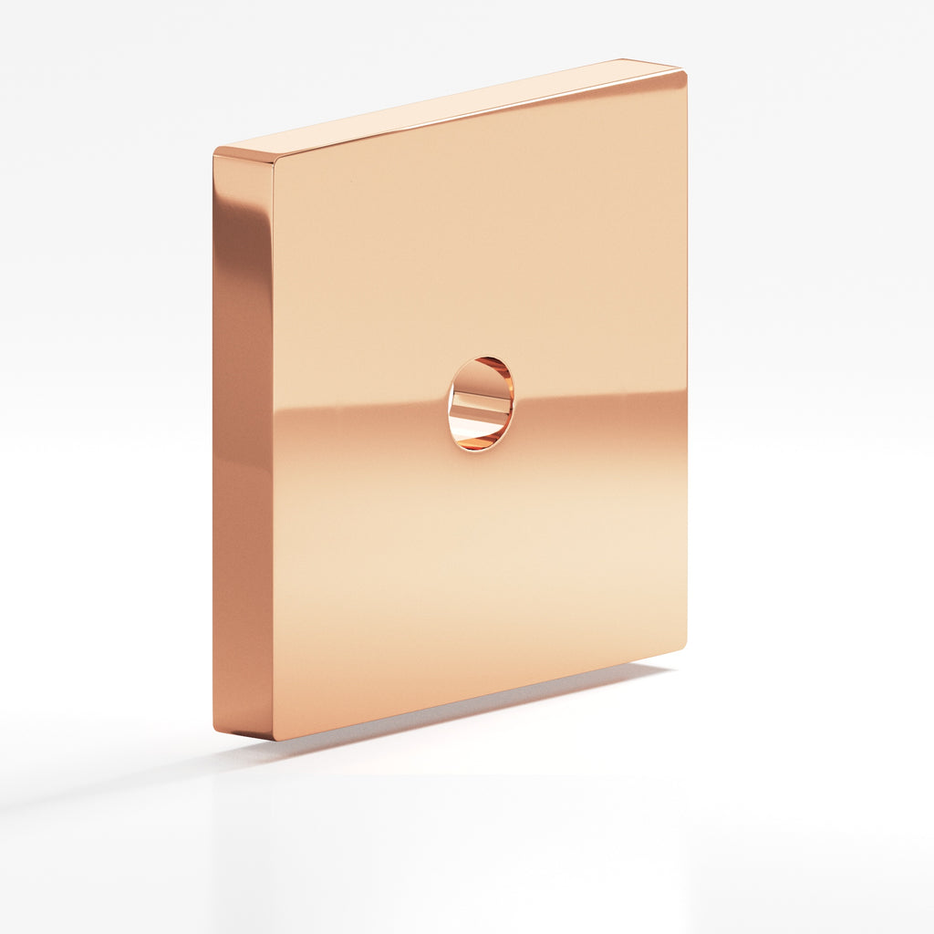 Colonial Bronze Series 9952 1.5" Square Backplate Polished Copper / 1.5"