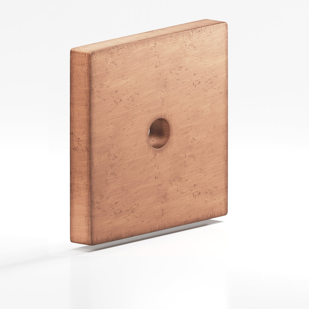 Colonial Bronze Series 9952 1.5" Square Backplate Distressed Antique Copper / 1.5"