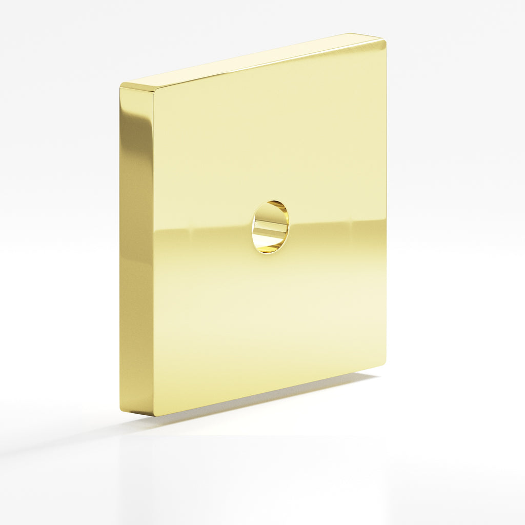 Colonial Bronze Series 9952 1.5" Square Backplate Polished Brass / 1.5"