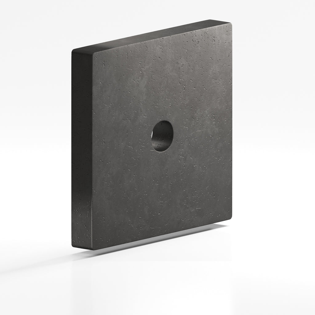 Colonial Bronze Series 9951 1.25" Square Backplate Distressed Satin Black / 1.25"