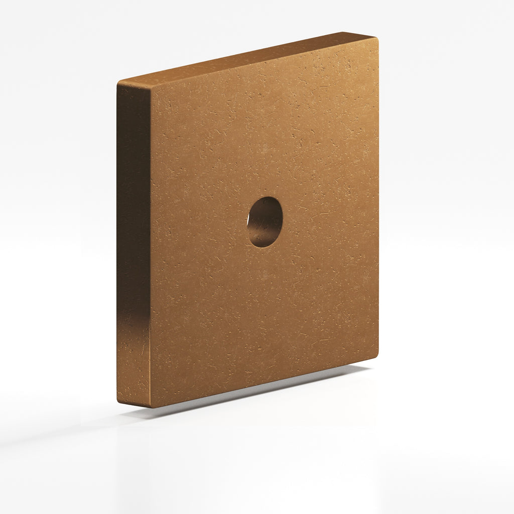 Colonial Bronze Series 9952 1.5" Square Backplate Distressed Light Statuary Bronze / 1.5"