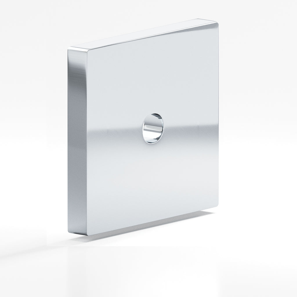 Colonial Bronze Series 9953 1.75" Square Backplate Polished Chrome / 1.75"