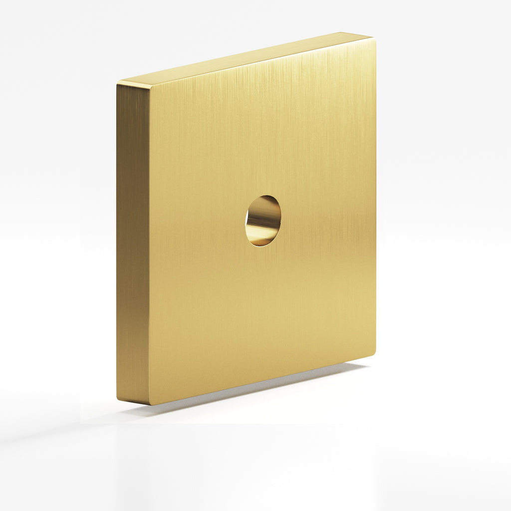 Colonial Bronze Series 9953 1.75" Square Backplate Unlacquered Satin Brass / 1.75"