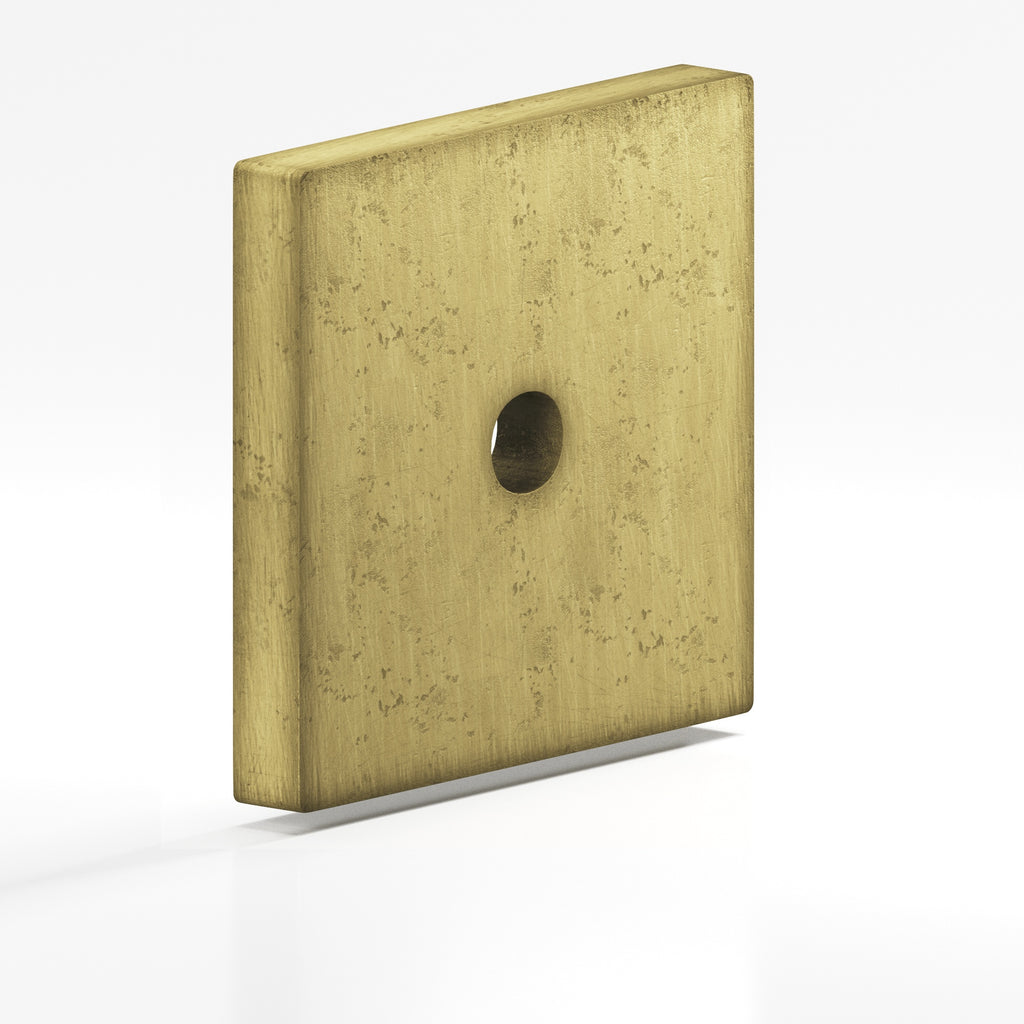 Colonial Bronze Series 9953 1.75" Square Backplate Distressed Antique Brass / 1.75"