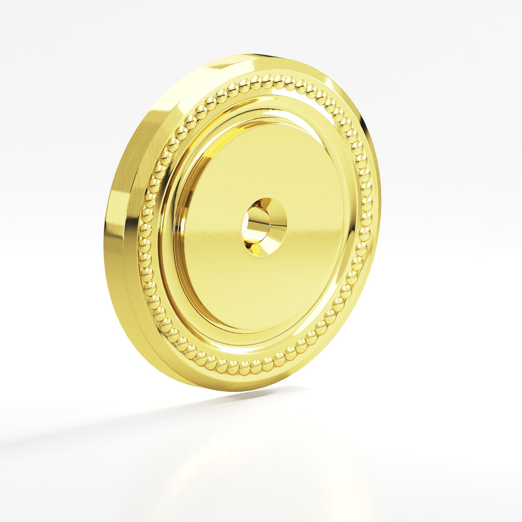 Colonial Bronze Series B9203 1.5" Round Grooved Backplate French Gold / 1.5"
