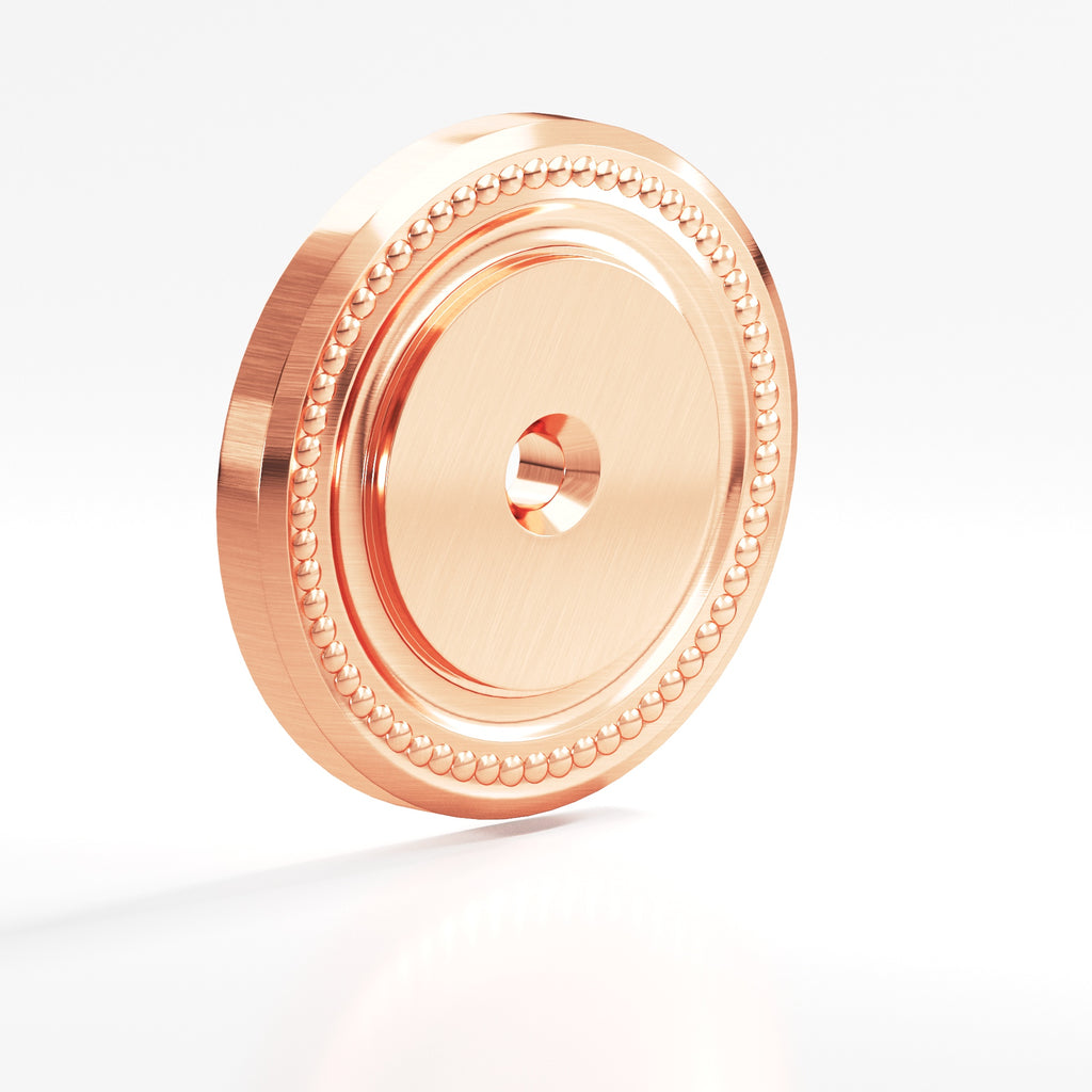 Colonial Bronze Series B203 1.5" Round Grooved Backplate Satin Copper / 1.5"