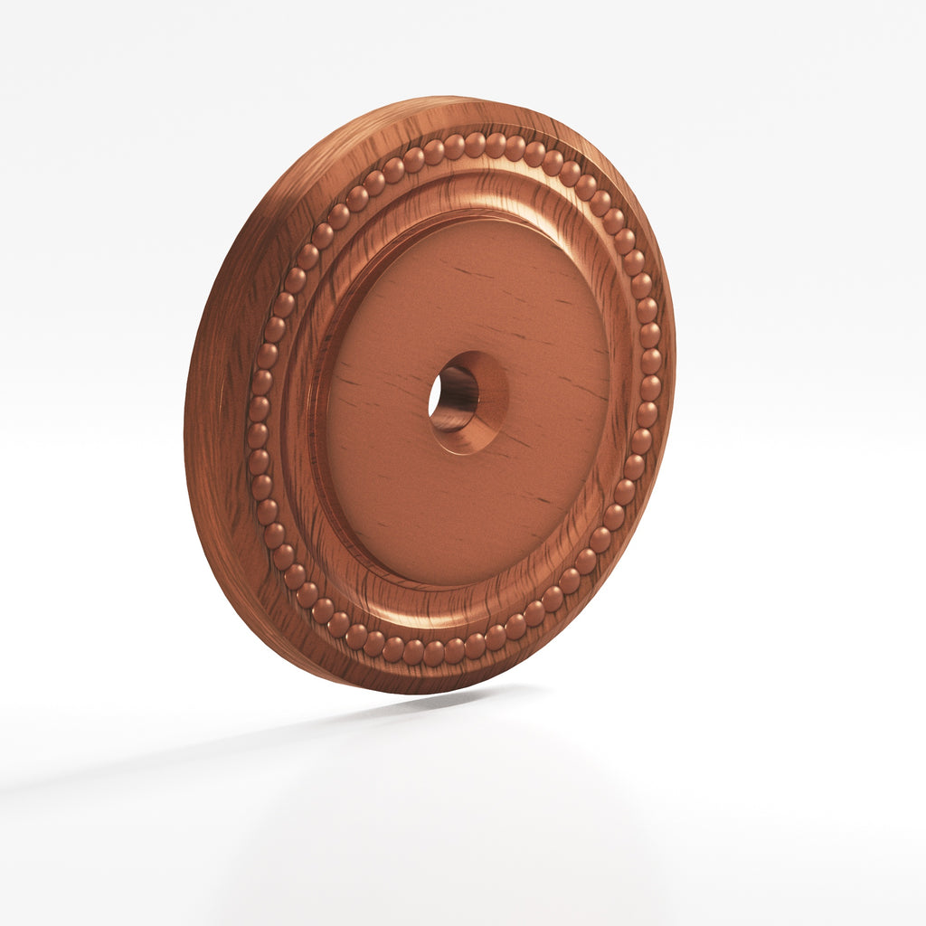 Colonial Bronze Series B9203 1.5" Round Grooved Backplate Matte Antique Copper / 1.5"