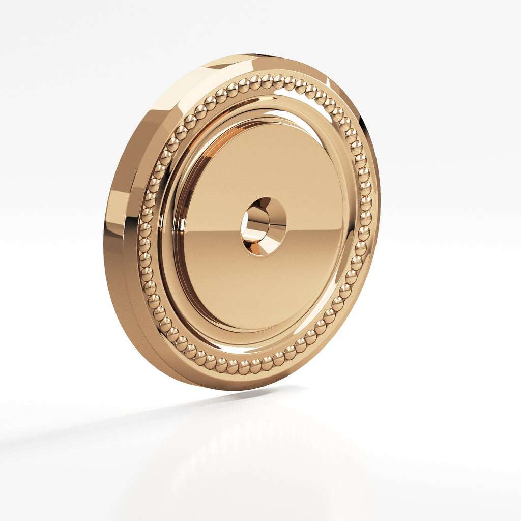 Colonial Bronze Series B203 1.5" Round Grooved Backplate Polished Bronze / 1.5"