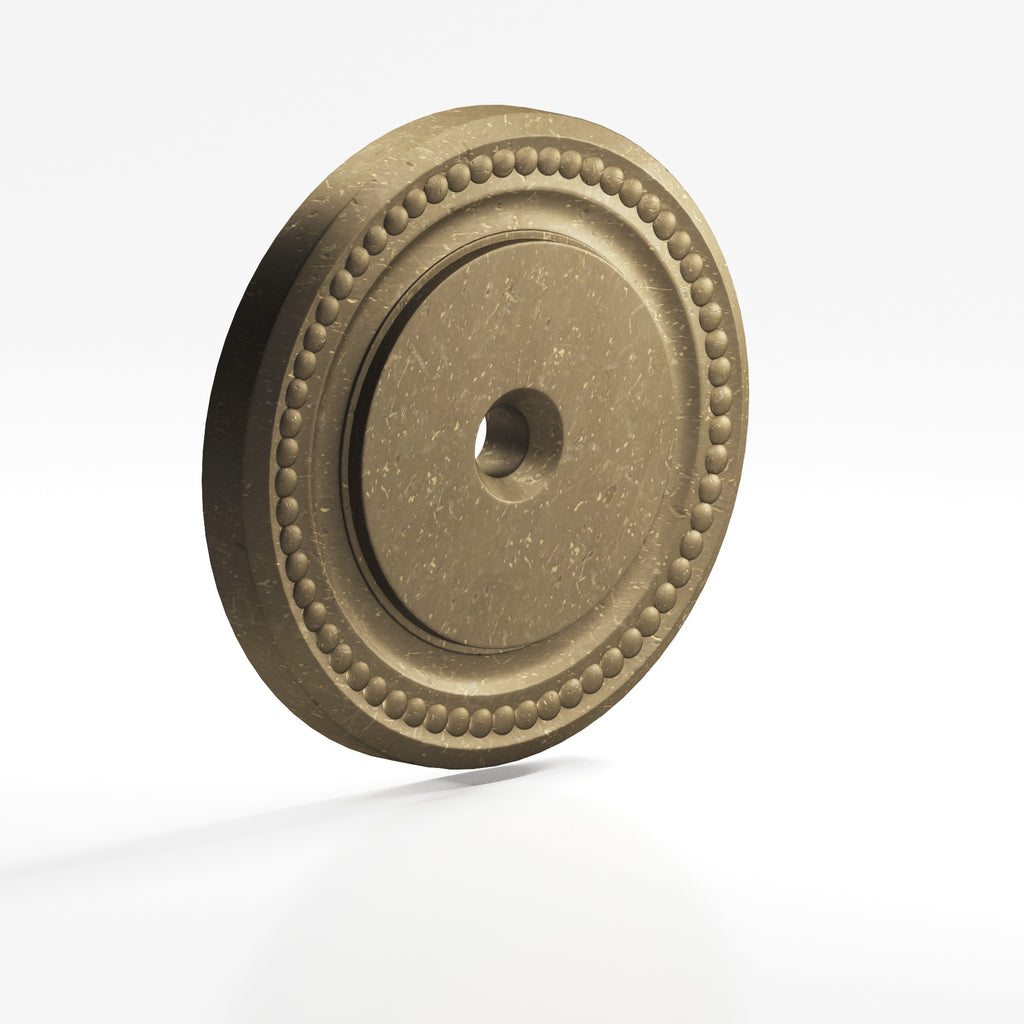 Colonial Bronze Series B203 1.5" Round Grooved Backplate Distressed Oil Rubbed Bronze / 1.5"