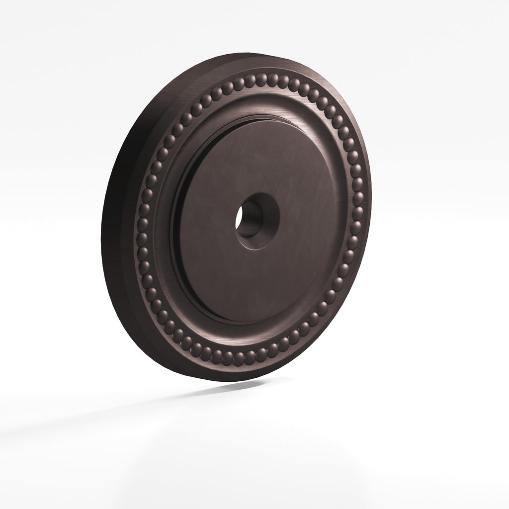 Colonial Bronze Series B9203 1.5" Round Grooved Backplate Matte Dark Statuary Bronze / 1.5"