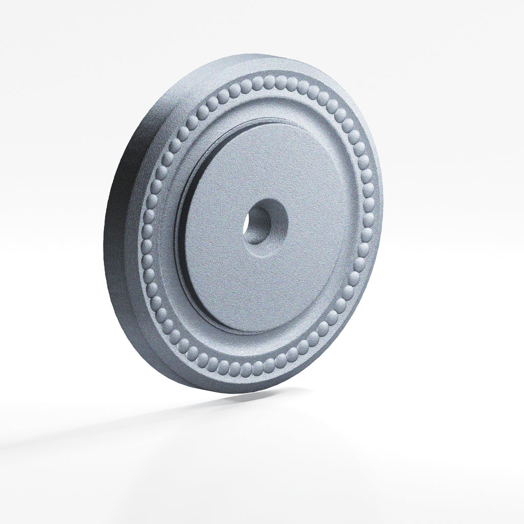 Colonial Bronze Series B203 1.5" Round Grooved Backplate Frost Chrome™ / 1.5"