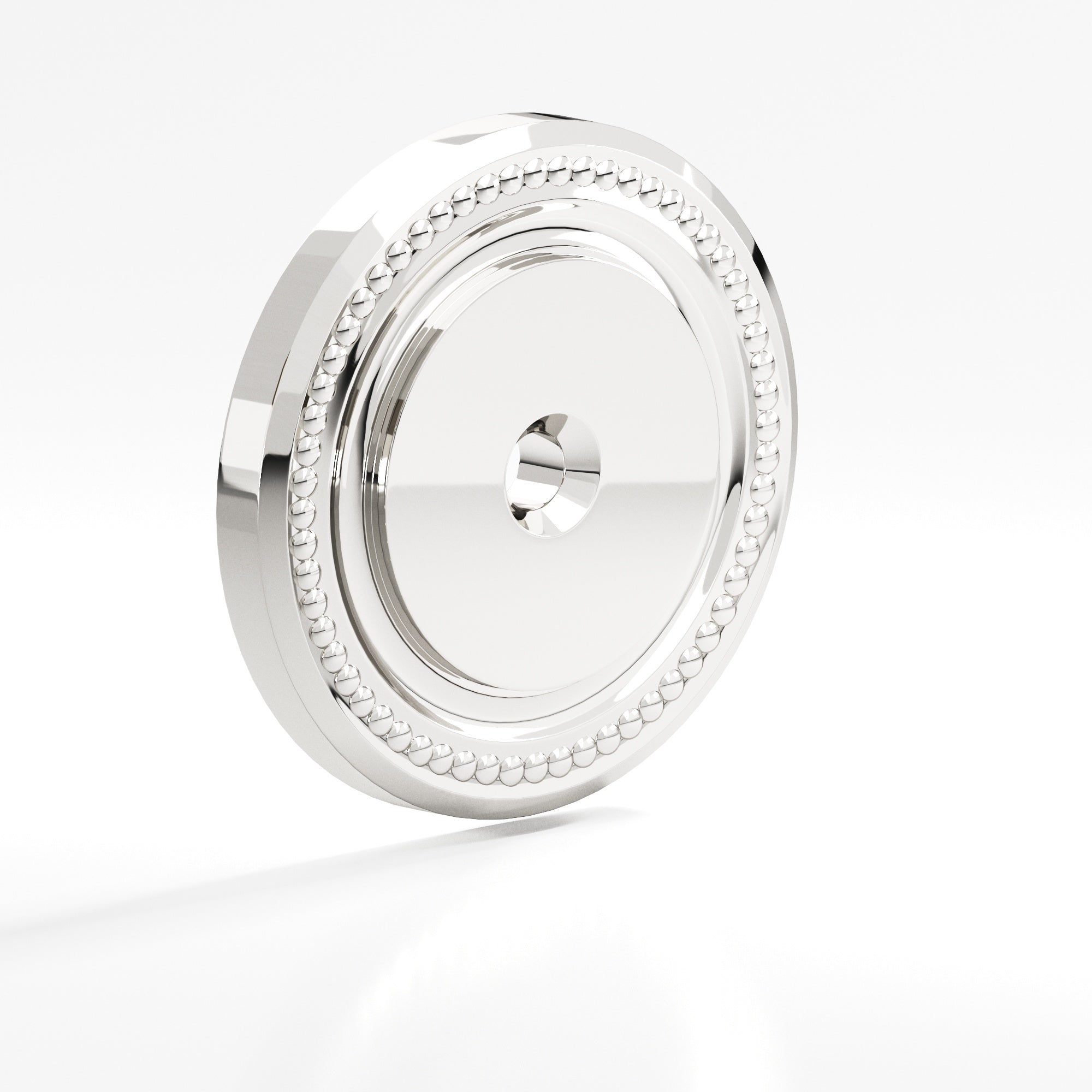 Colonial Bronze Series B9203 1.5" Round Grooved Backplate Polished Nickel / 1.5"