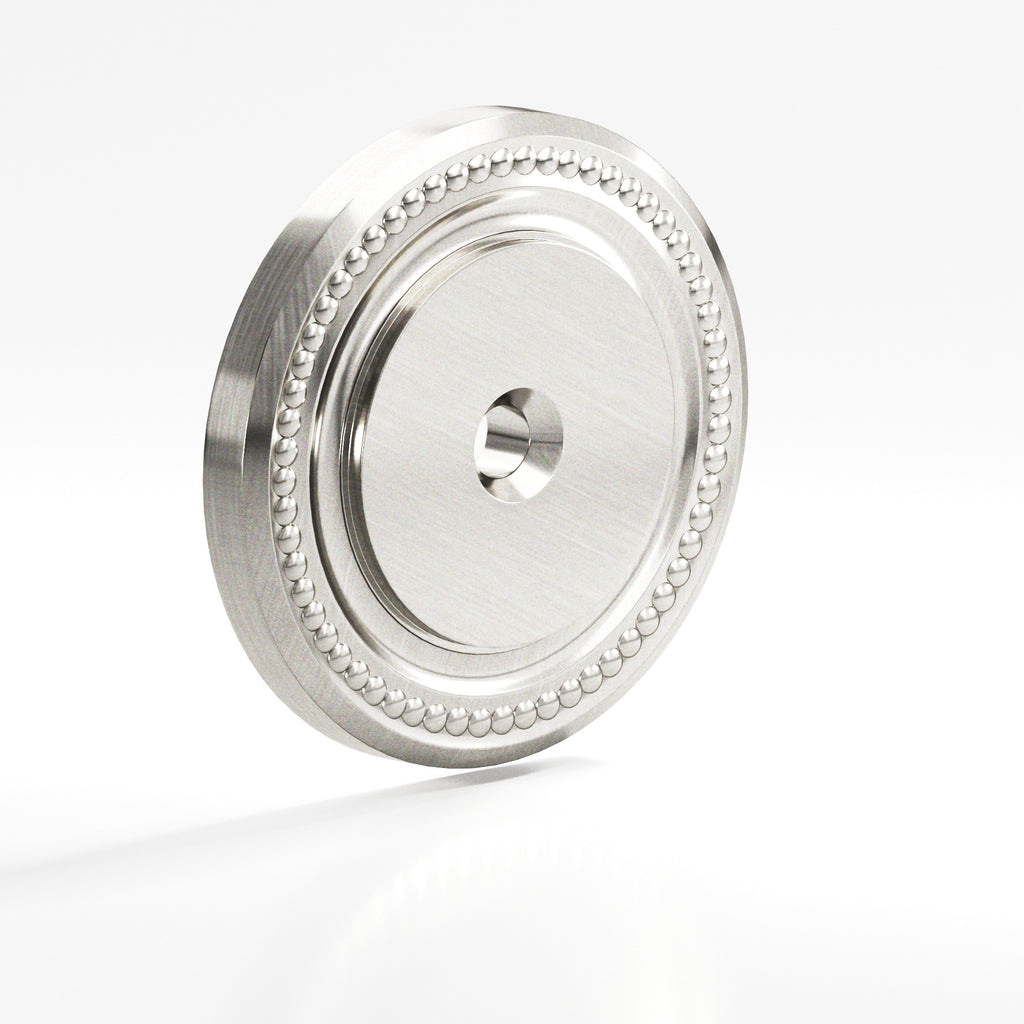 Colonial Bronze Series B9203 1.5" Round Grooved Backplate Satin Nickel / 1.5"