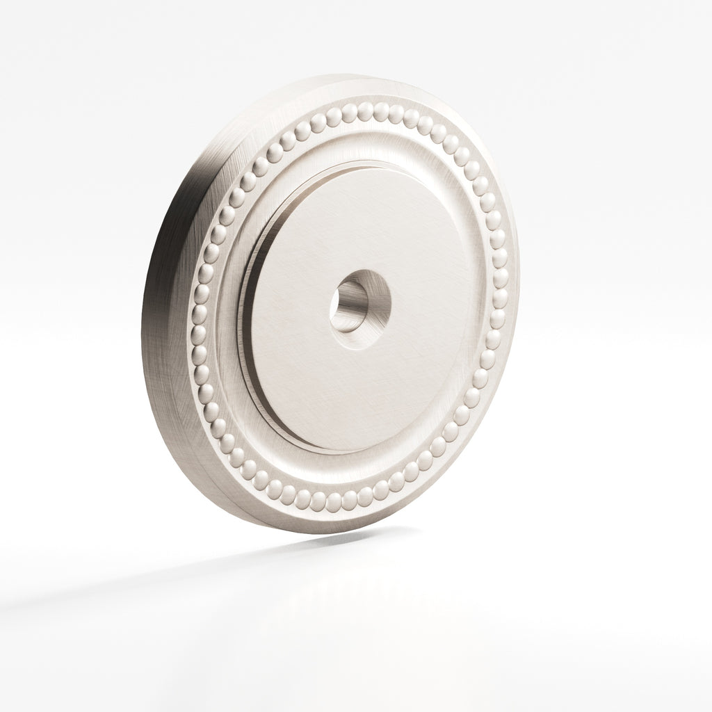 Colonial Bronze Series B9203 1.5" Round Grooved Backplate Matte Satin Nickel / 1.5"