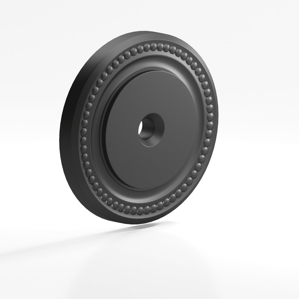 Colonial Bronze Series B203 1.5" Round Grooved Backplate Matte Graphite / 1.5"