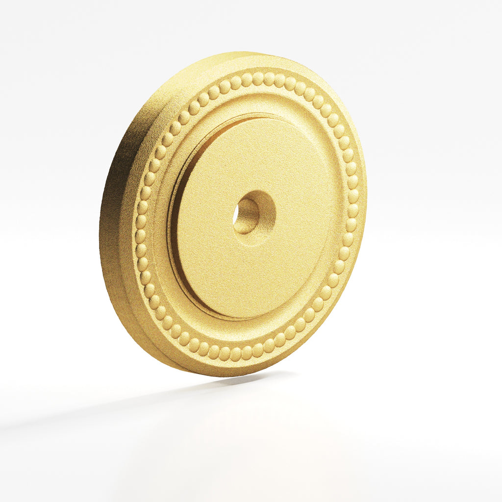 Colonial Bronze Series B9203 1.5" Round Grooved Backplate Frost Brass™ / 1.5"