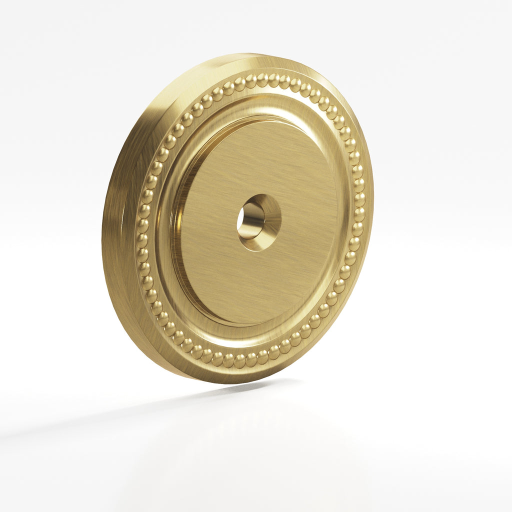 Colonial Bronze Series B203 1.5" Round Grooved Backplate Antique Brass / 1.5"