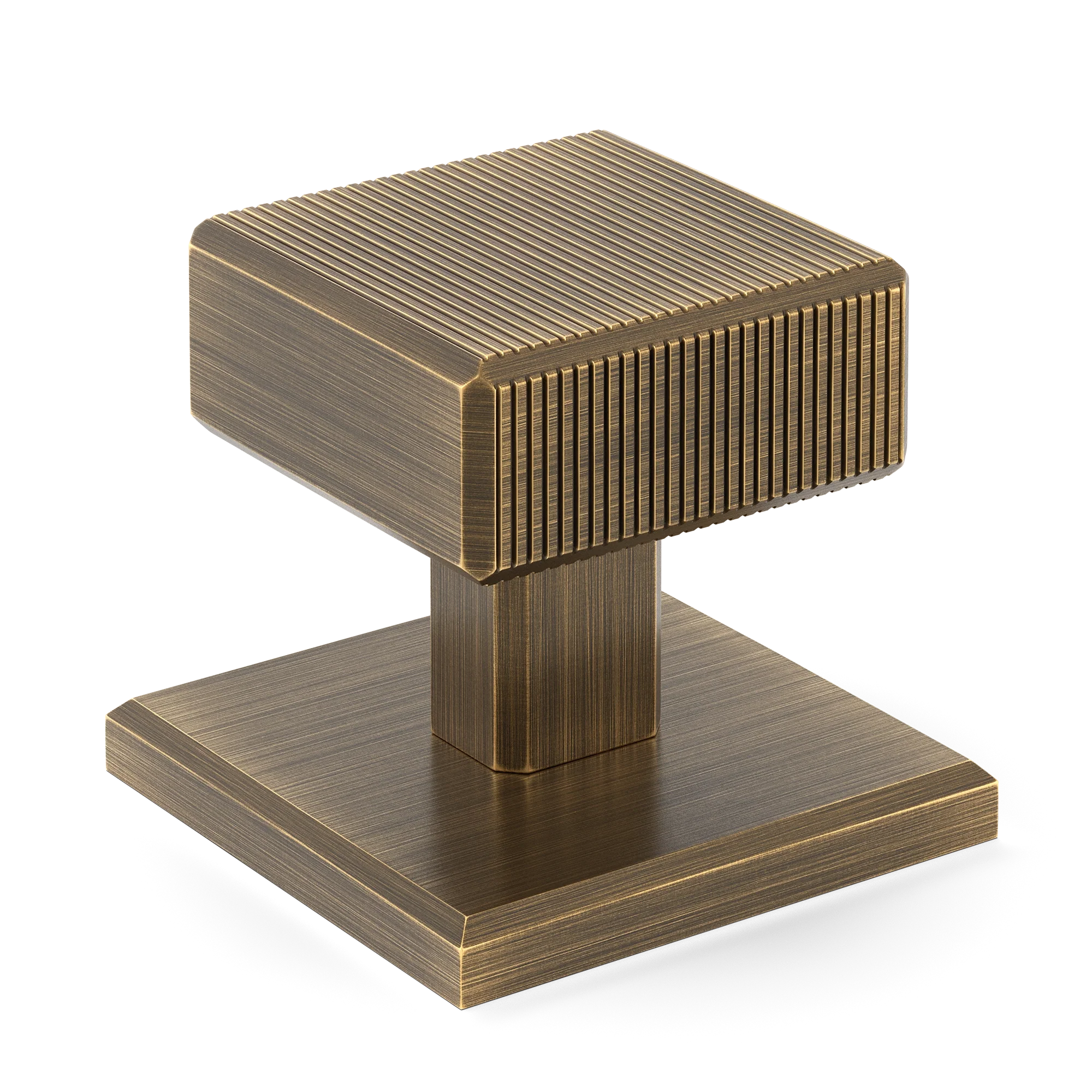 Armac Martin Digbeth Ridged Cabinet Knob With Backplate