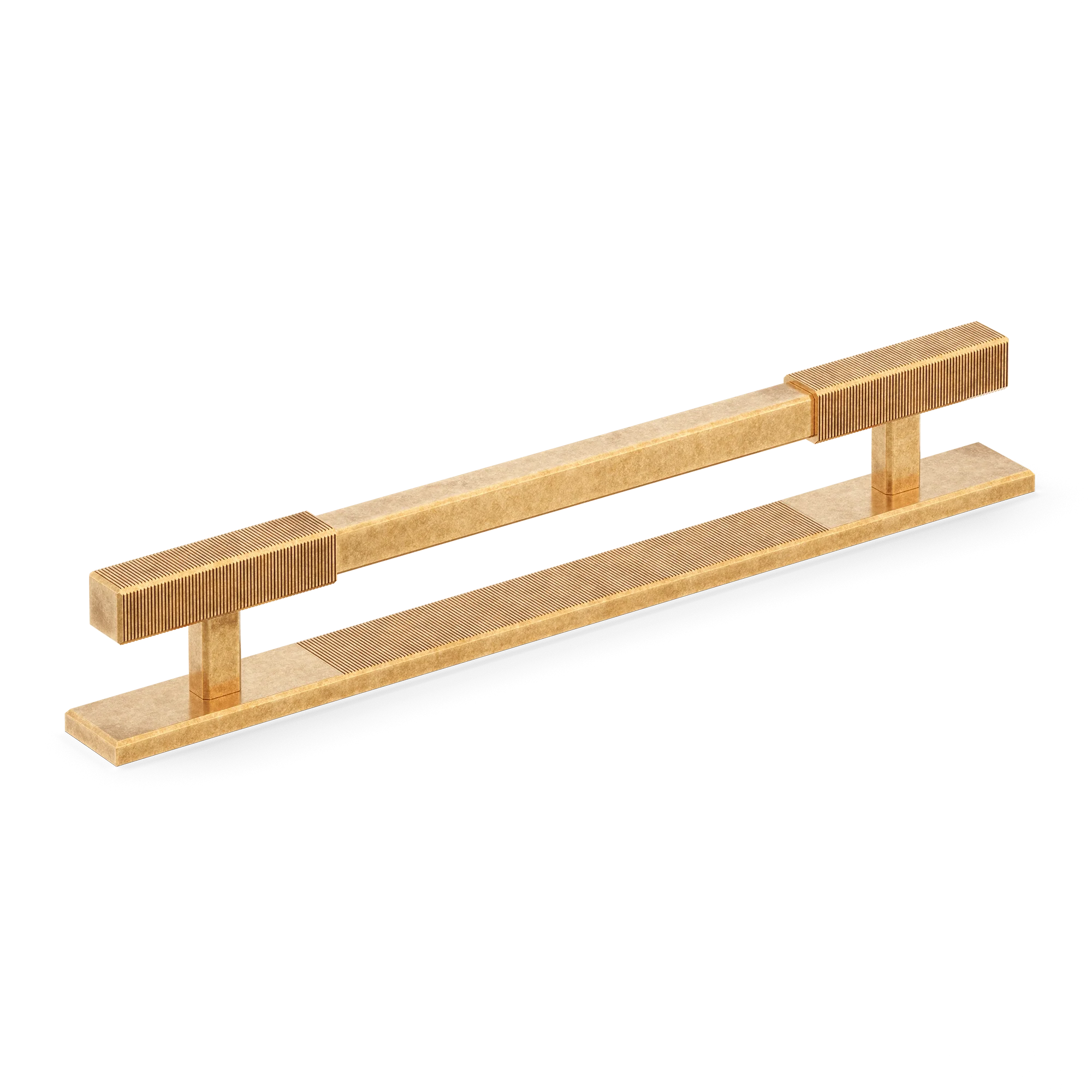 Armac Martin Digbeth Ridged Cabinet Handle With Backplate