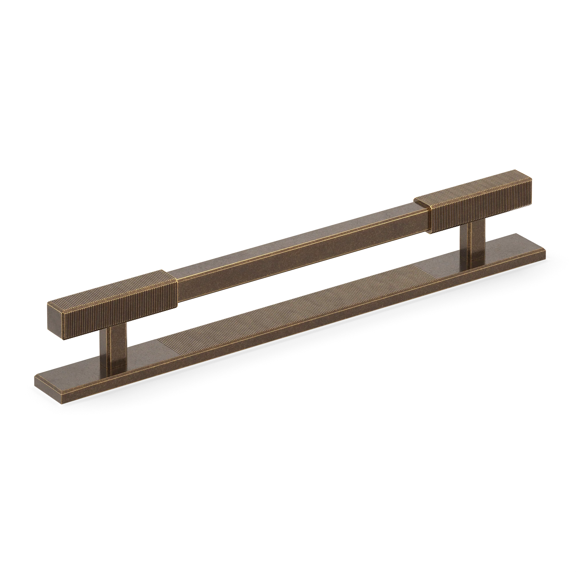 Armac Martin Digbeth Ridged Cabinet Handle With Backplate