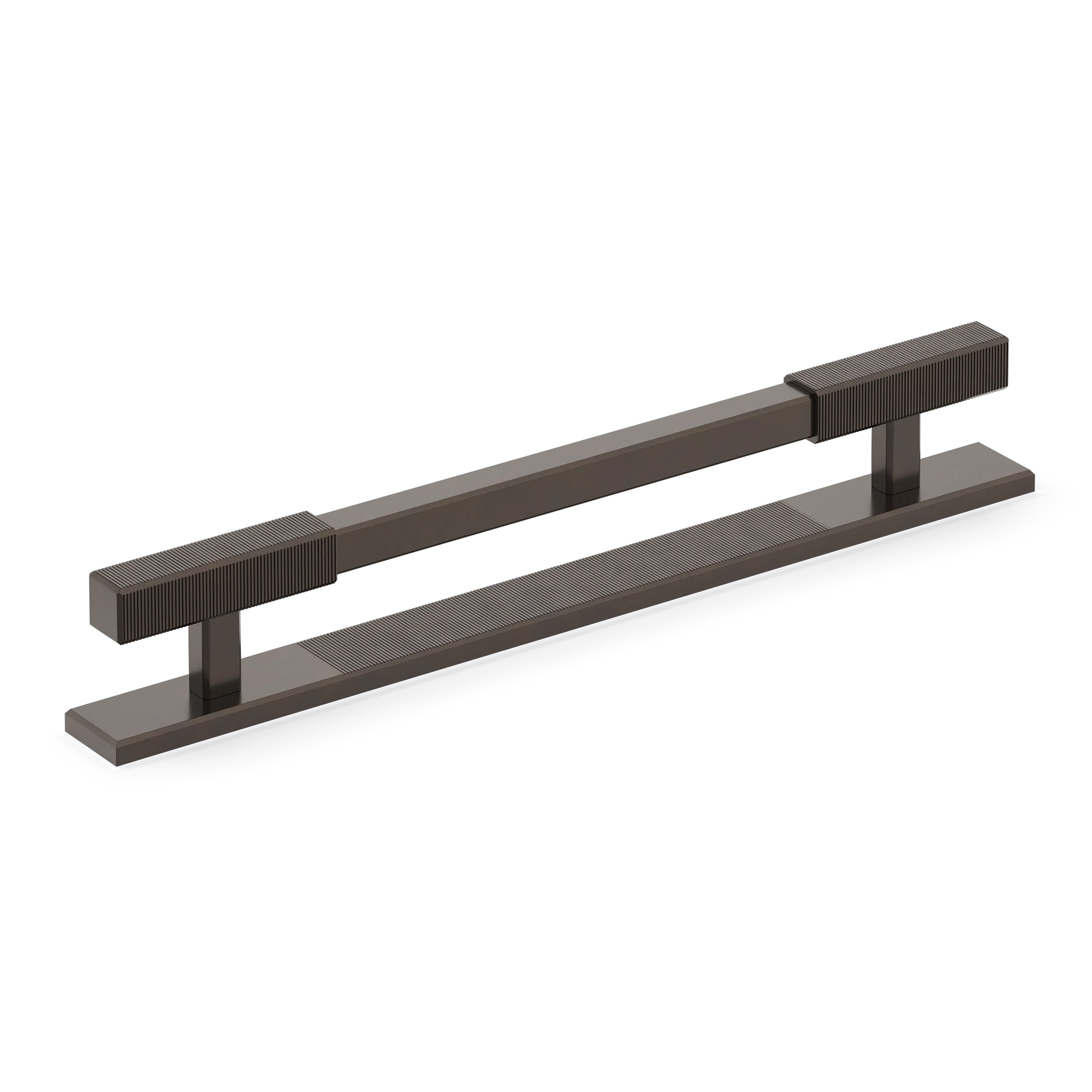 Armac Martin Digbeth Ridged Cabinet Handle With Backplate