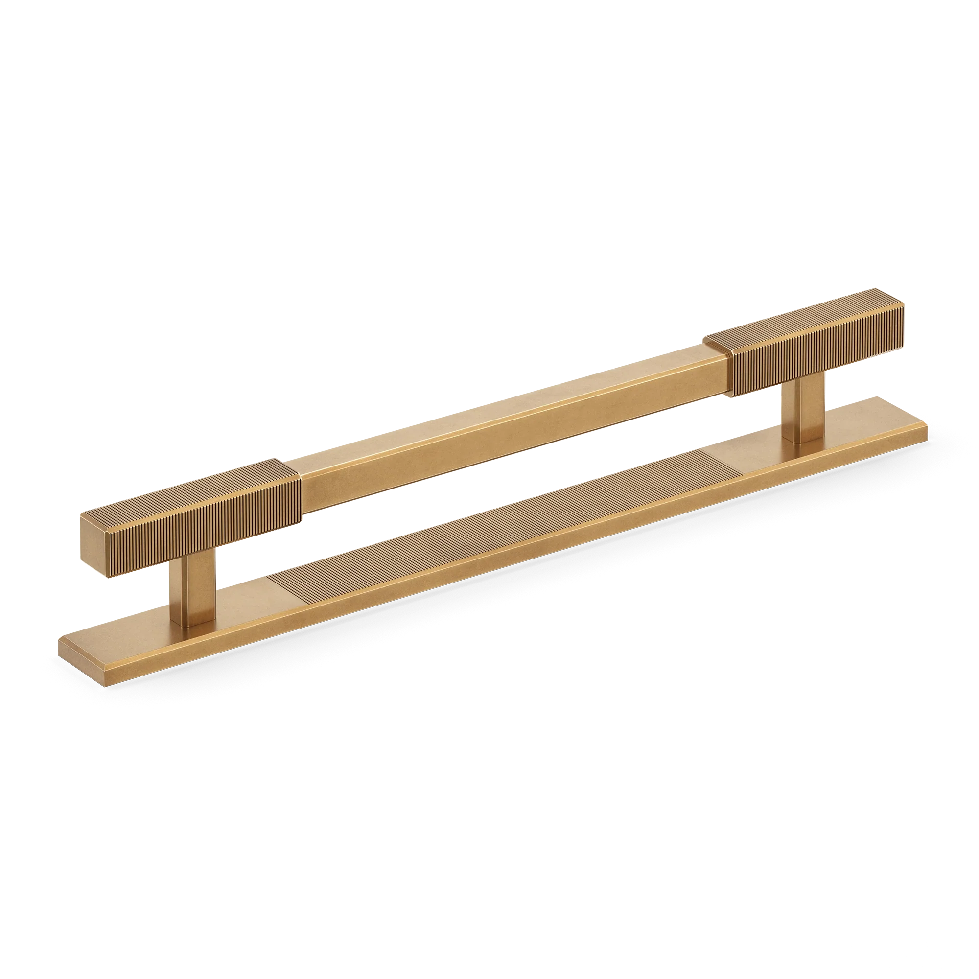 Armac Martin Digbeth Ridged Cabinet Handle With Backplate