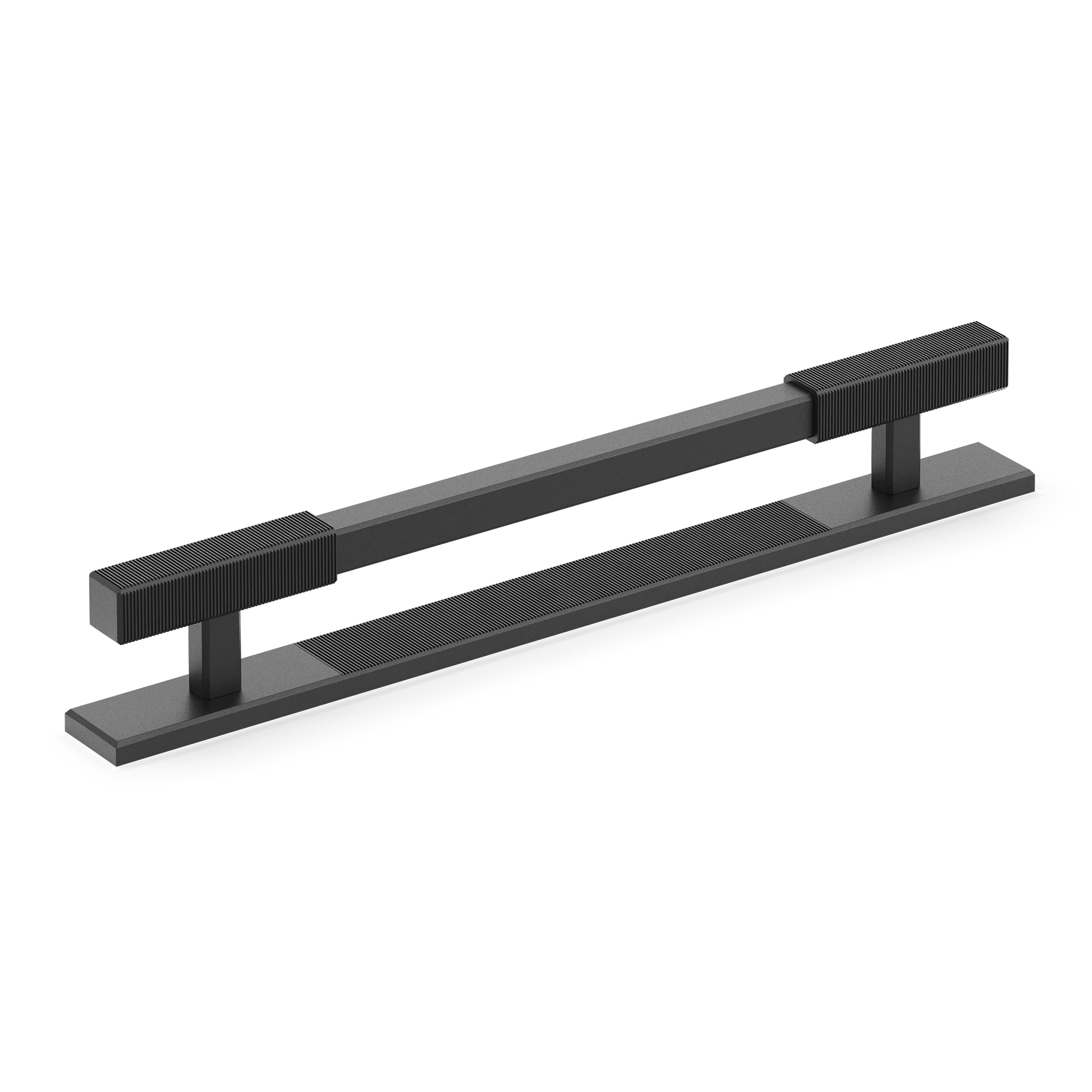 Armac Martin Digbeth Ridged Cabinet Handle With Backplate