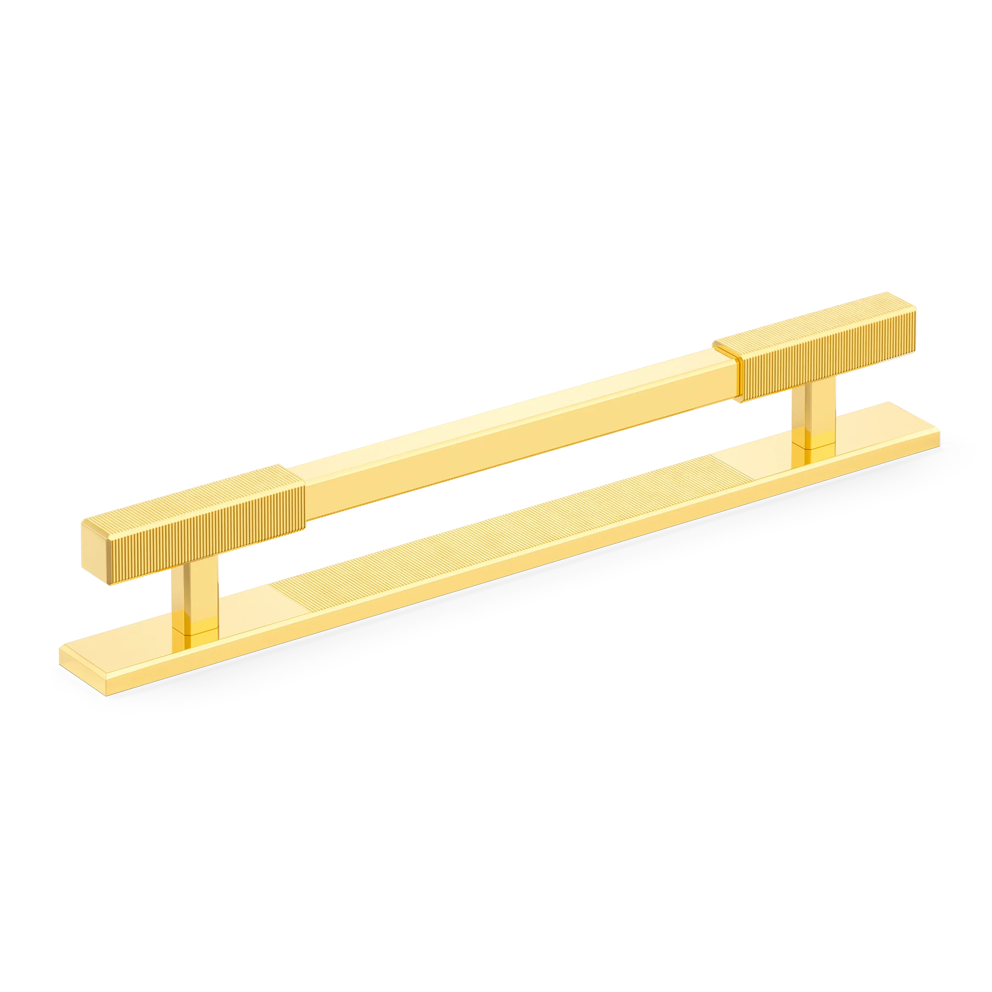 Armac Martin Digbeth Ridged Cabinet Handle With Backplate