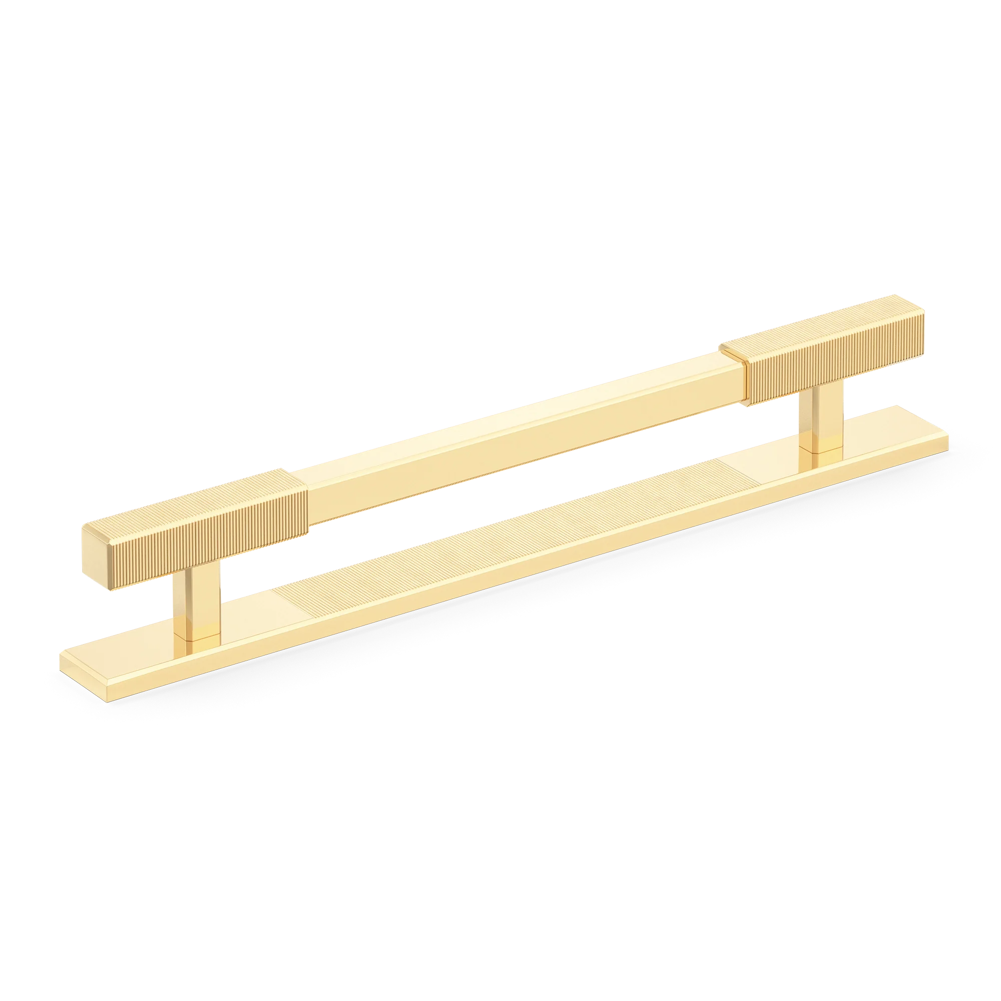 Armac Martin Digbeth Ridged Cabinet Handle With Backplate