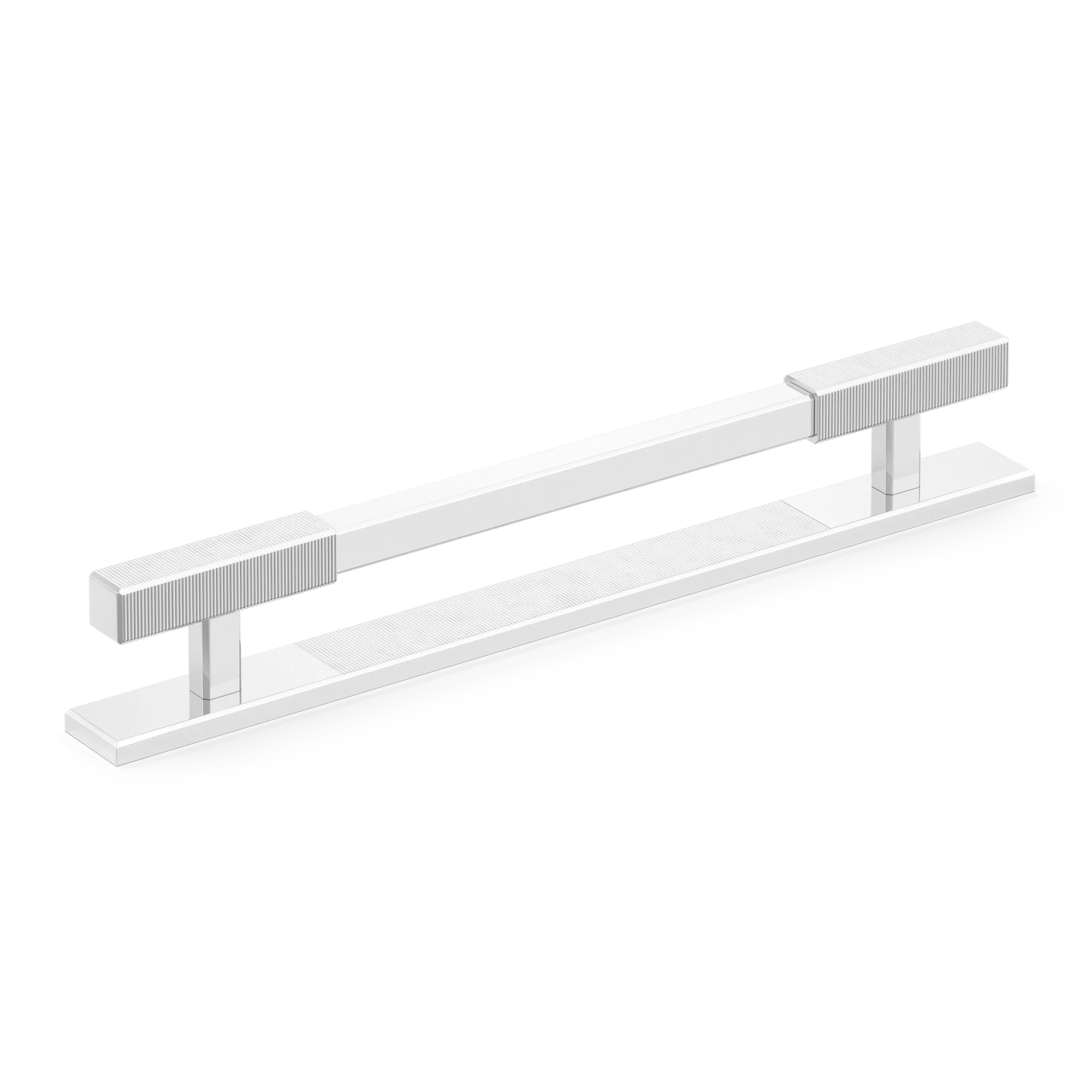 Armac Martin Digbeth Ridged Cabinet Handle With Backplate