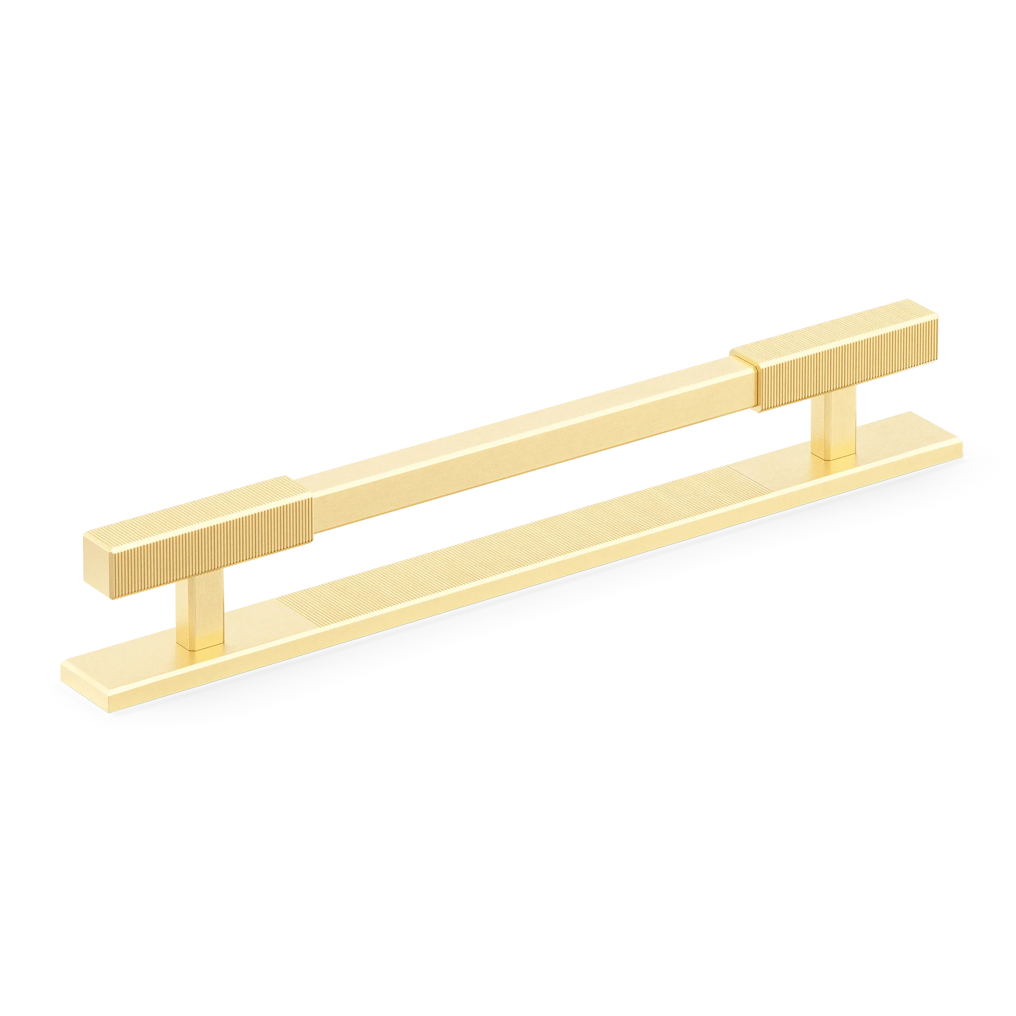 Armac Martin Digbeth Ridged Cabinet Handle With Backplate