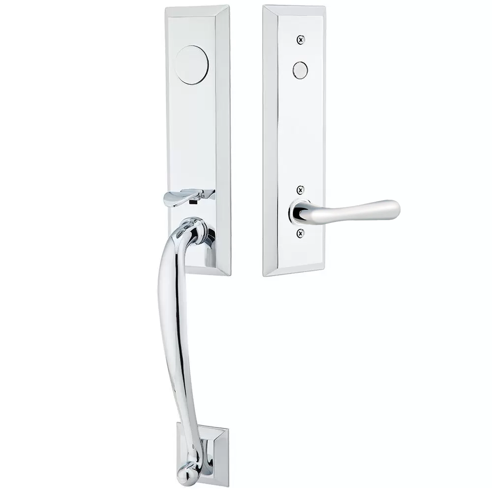 Emtek Adams Tubular Entryset Monolithic with Basel Lever