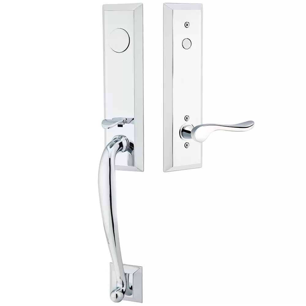 Emtek Adams Tubular Entryset Monolithic with Luzern Lever