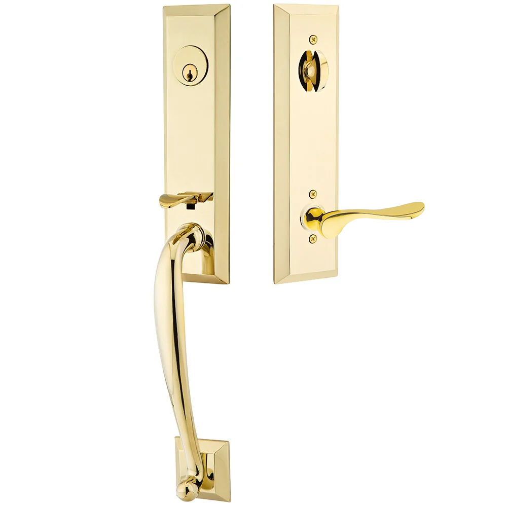 Emtek Adams Tubular Entryset Monolithic with Luzern Lever