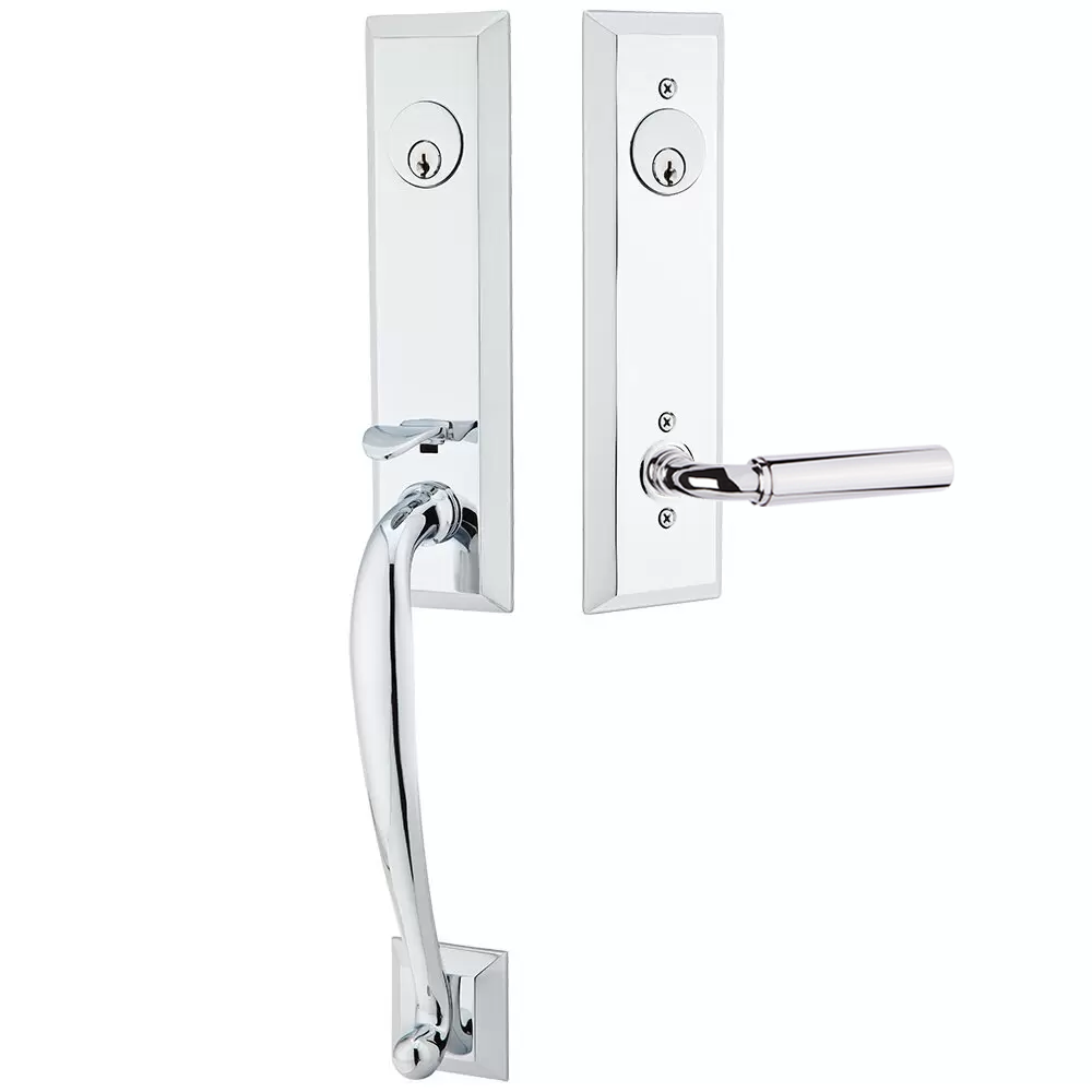 Emtek Adams Tubular Entryset Monolithic with Manning Lever