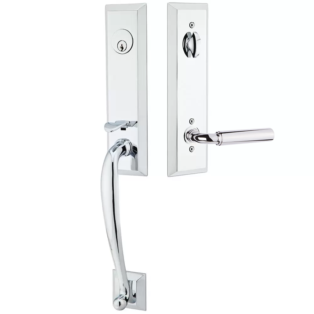 Emtek Adams Tubular Entryset Monolithic with Manning Lever