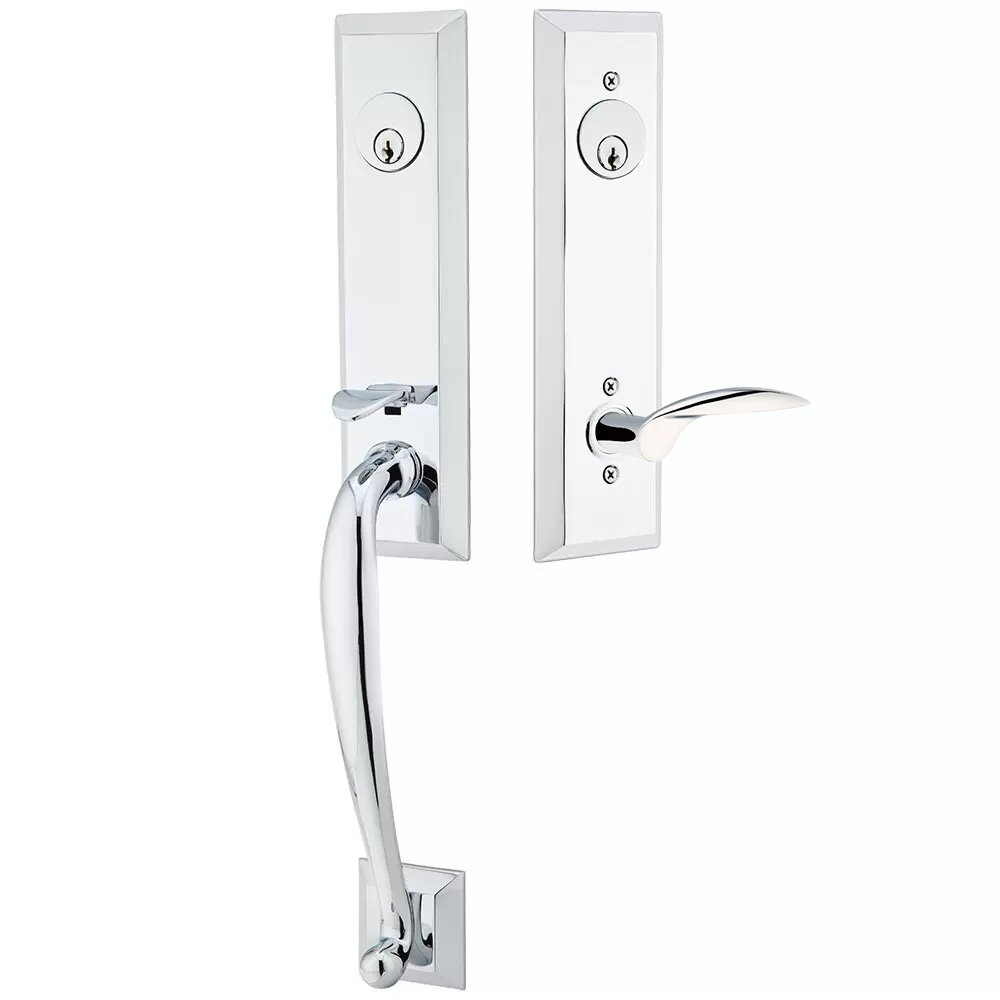 Emtek Adams Tubular Entryset Monolithic with Mercury Lever