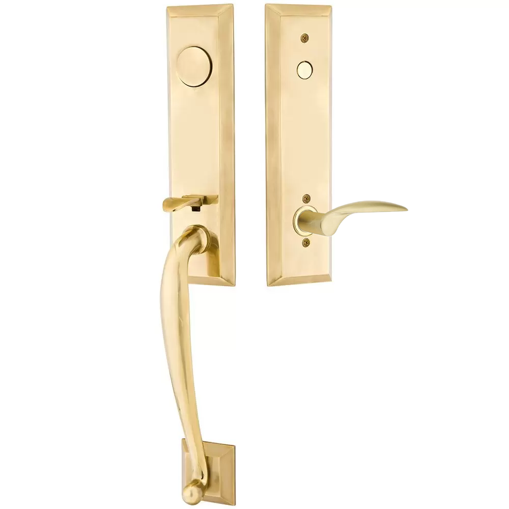 Emtek Adams Tubular Entryset Monolithic with Mercury Lever