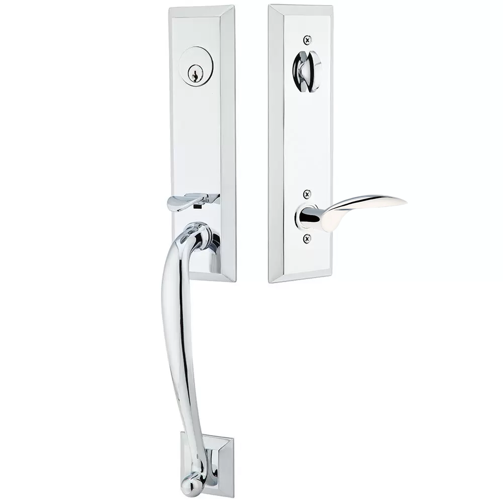 Emtek Adams Tubular Entryset Monolithic with Mercury Lever