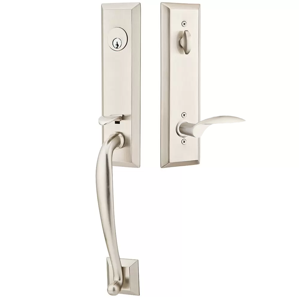 Emtek Adams Tubular Entryset Monolithic with Mercury Lever