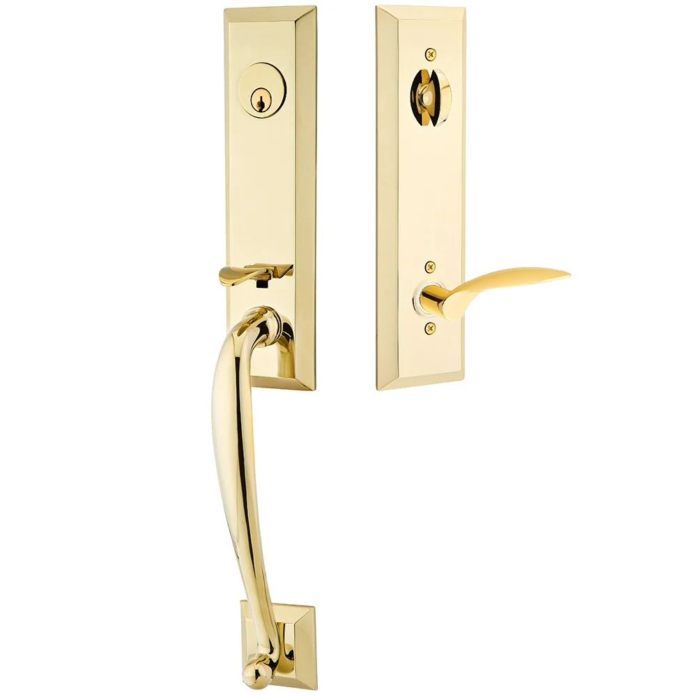 Emtek Adams Tubular Entryset Monolithic with Mercury Lever