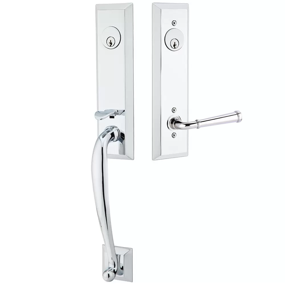 Emtek Adams Tubular Entryset Monolithic with Merrimack Lever