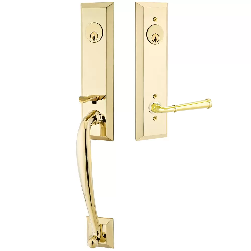 Emtek Adams Tubular Entryset Monolithic with Merrimack Lever