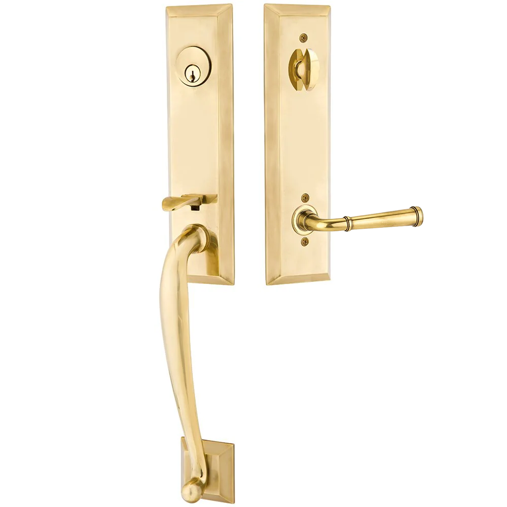 Emtek Adams Tubular Entryset Monolithic with Merrimack Lever