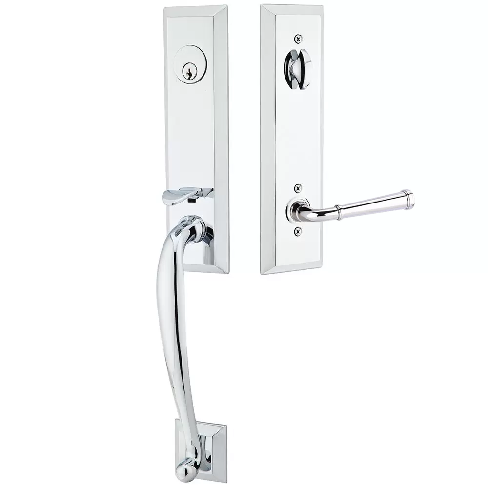 Emtek Adams Tubular Entryset Monolithic with Merrimack Lever